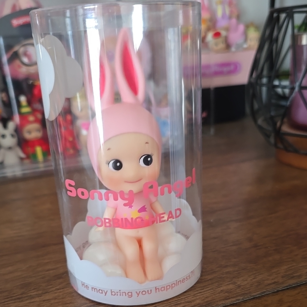 Sonny Angel Bobble Head Pink Rabbit Authentic